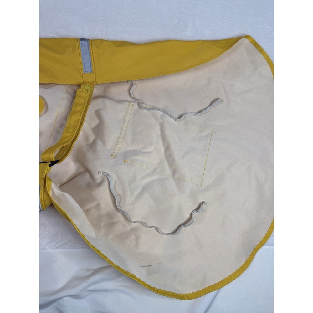 Yellow Dog Raincoat XL Waterproof Reflective Hooded Pet Jacket Slicker Safety - Picture 8 of 11